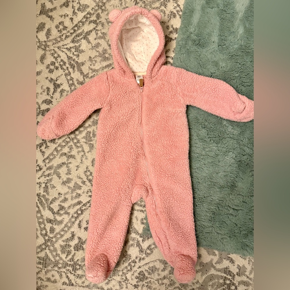 🧸Carters 9month sherpa bear bunting suit